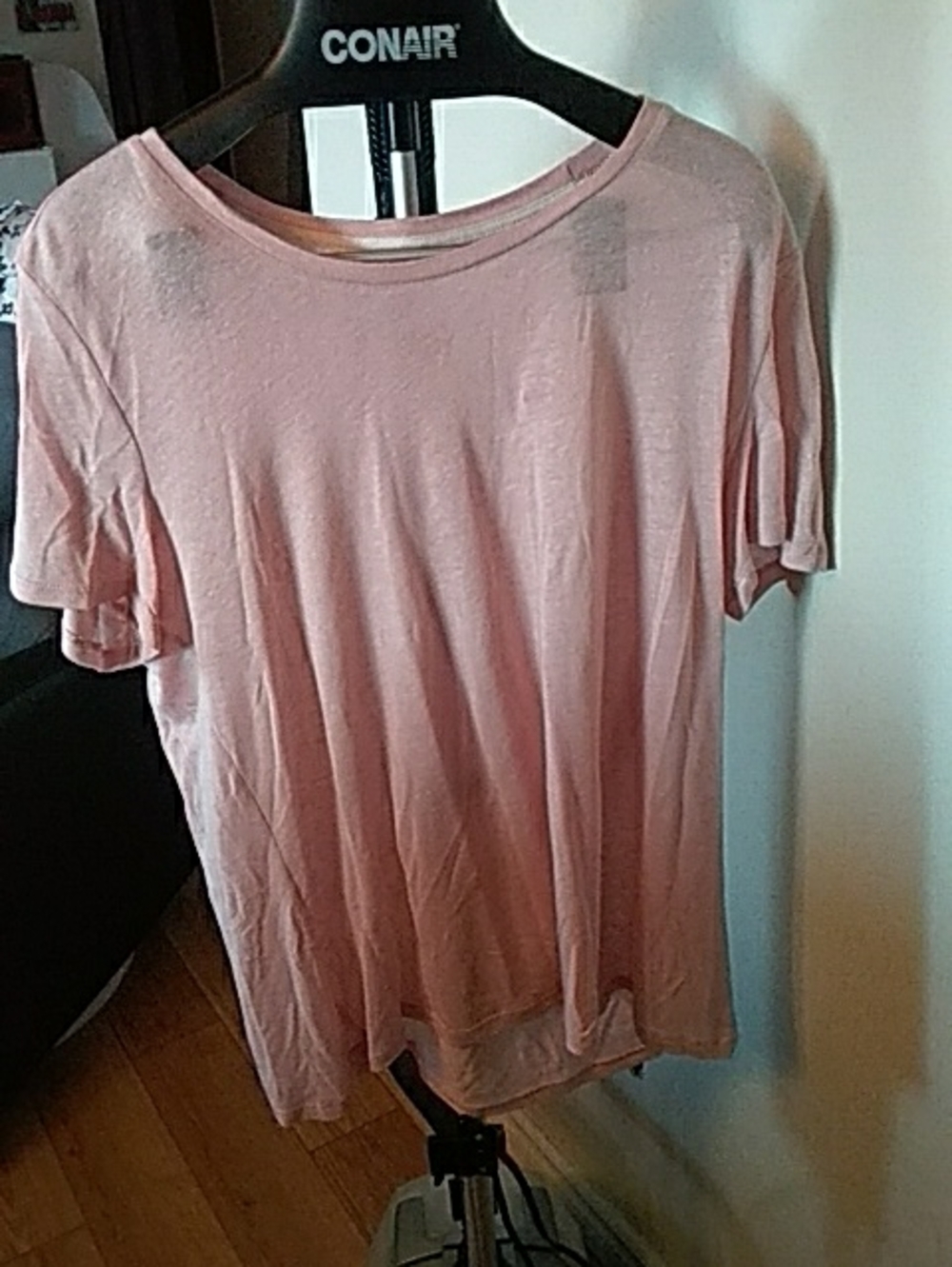 Lavon Light Pink Crew Neck Tee 3X